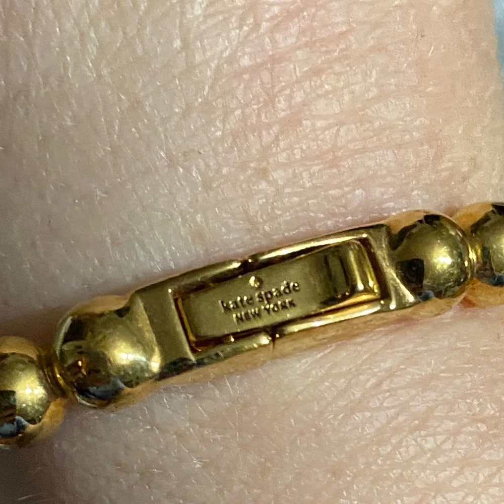 kate spade Gold Beaded Hinge Bracelet - Picture 3 of 4